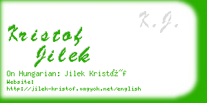 kristof jilek business card